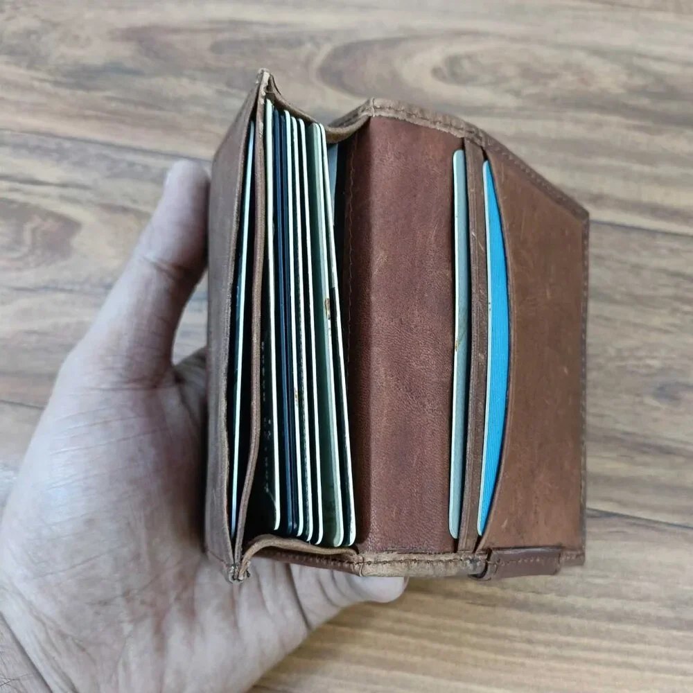 Hunter Leather Bifold Magnetic Money Clip Wallet, Slim Wallet